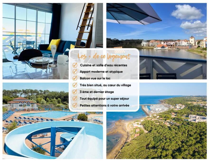 Talmont-Saint-Hilaire "Le Filet Du Lac" Appartement Atypique, 5 Personnes, Duplex, Vue Lac, Acces Parc Aquatique Gratuit מראה חיצוני תמונה
